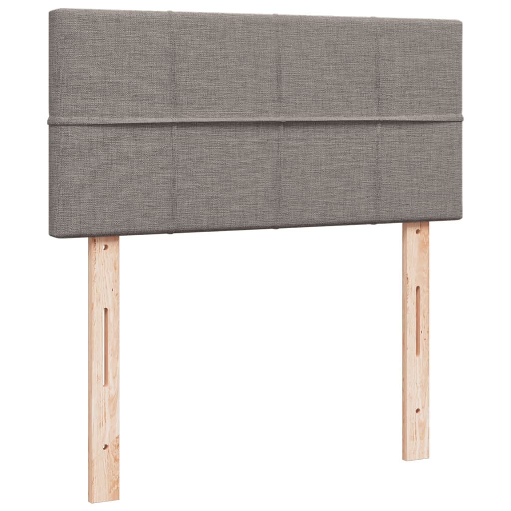Sommier à lattes de lit avec matelas Taupe 90x190 cm Tissu - XIOS
