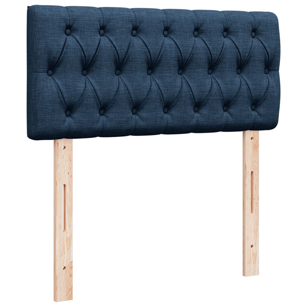 Sommier à lattes de lit avec matelas Bleu 90x190 cm Tissu - XIOS