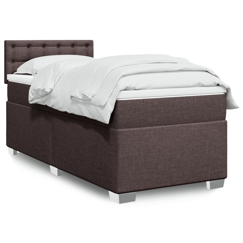 Sommier à lattes de lit avec matelas Marron foncé 90x190 cm - XIOS