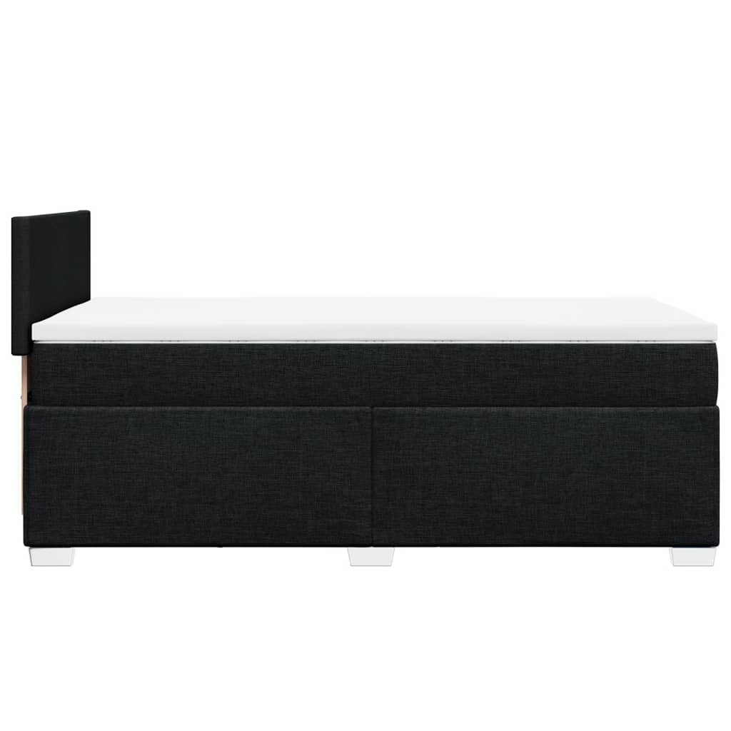 Sommier à lattes de lit avec matelas Noir 90x200 cm Tissu - XIOS