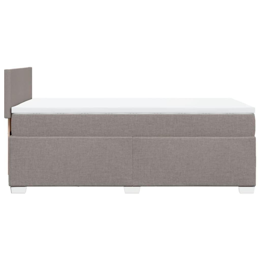 Sommier à lattes de lit avec matelas Taupe 90x200 cm Tissu - XIOS