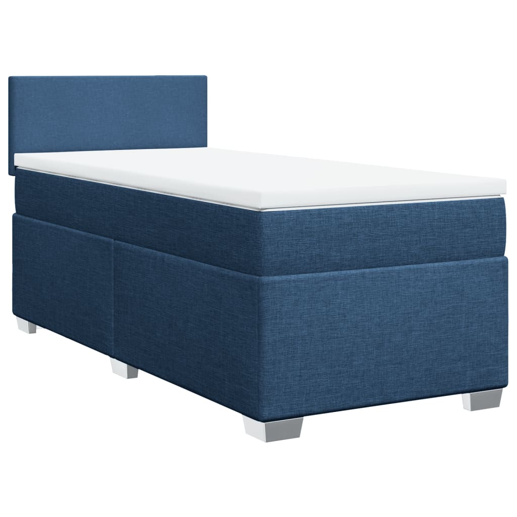 Sommier à lattes de lit avec matelas Bleu 90x200 cm Tissu - XIOS