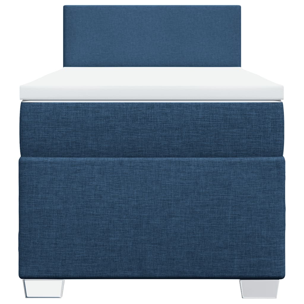 Sommier à lattes de lit avec matelas Bleu 90x200 cm Tissu - XIOS