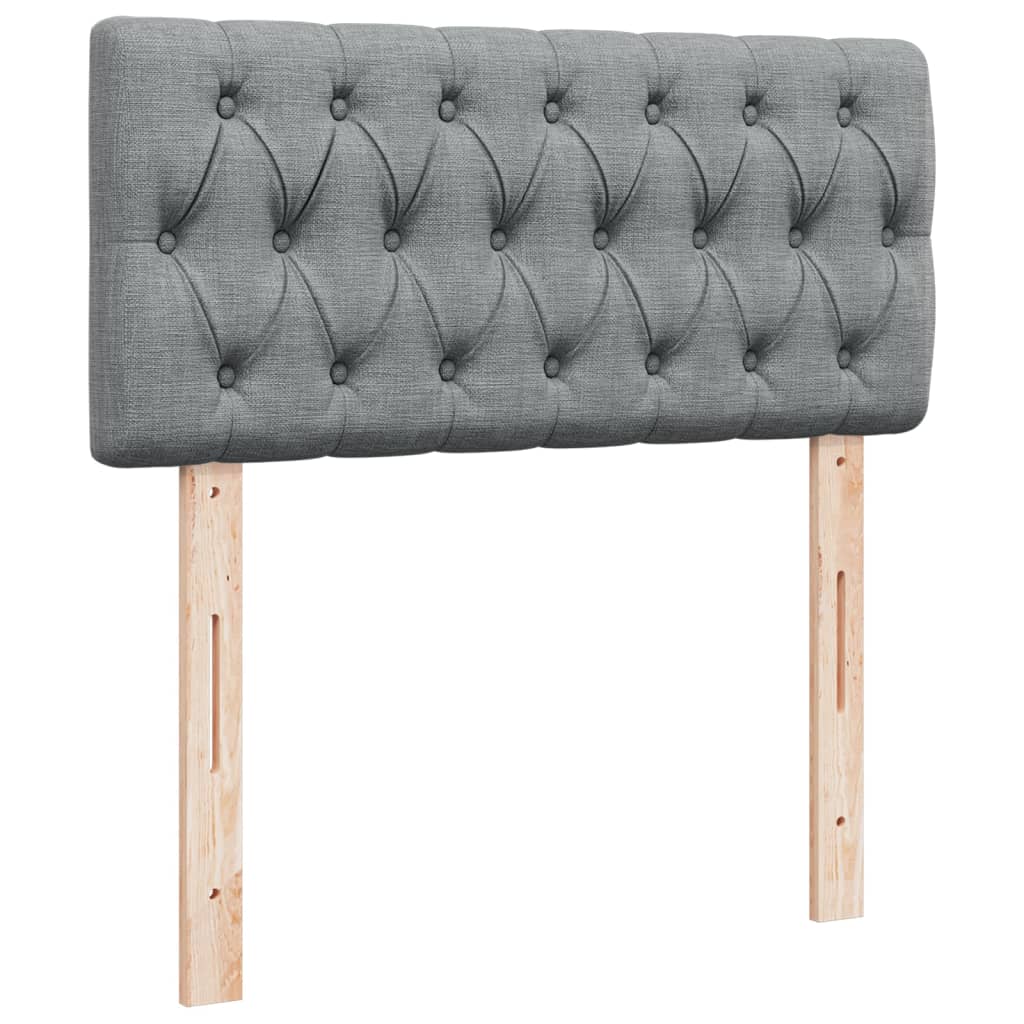 Sommier à lattes de lit avec matelas Gris clair 90x200 cm Tissu - XIOS
