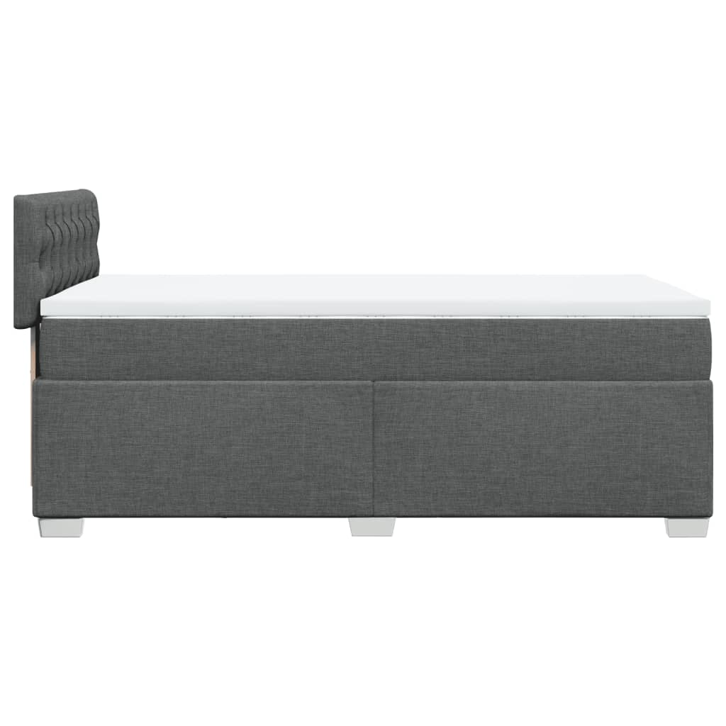 Sommier à lattes de lit avec matelas Gris foncé 90x200 cm Tissu - XIOS