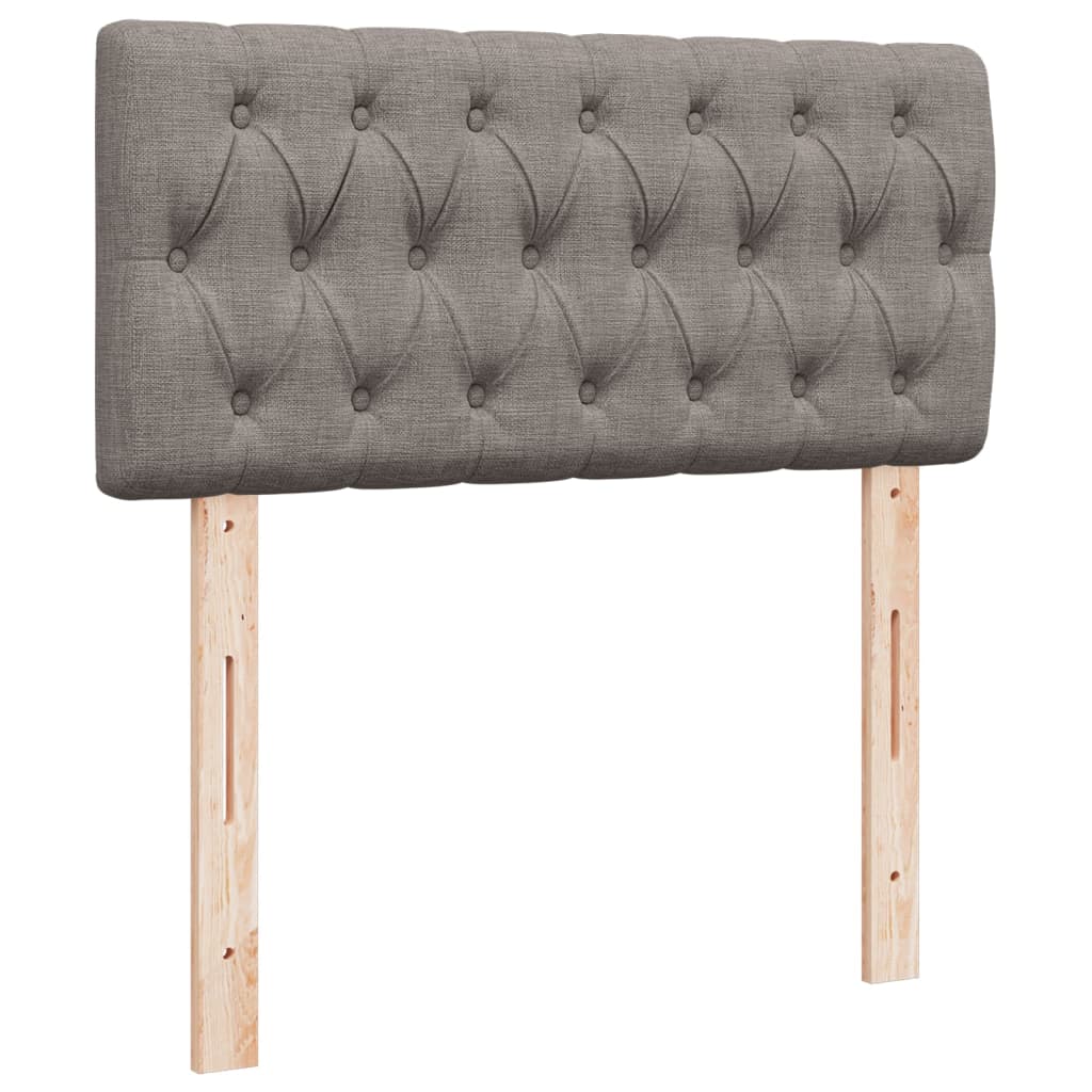 Sommier à lattes de lit avec matelas Taupe 90x200 cm Tissu - XIOS