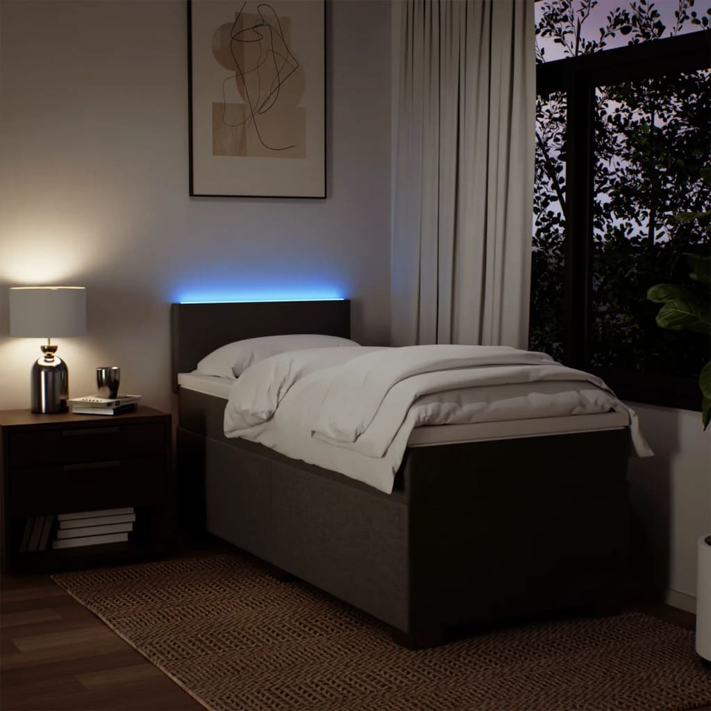 Sommier à lattes de lit avec matelas Gris clair 100x200cm Tissu - XIOS