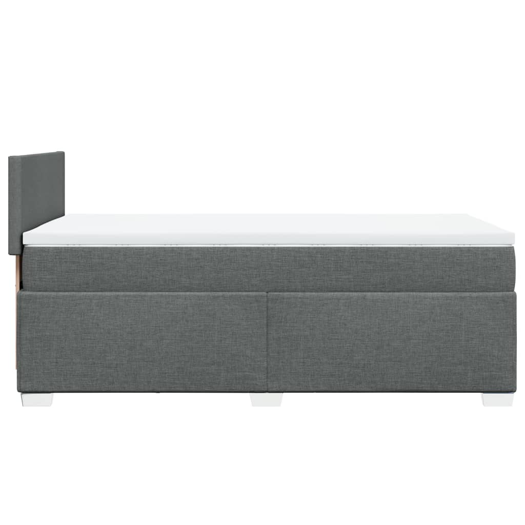 Sommier à lattes de lit avec matelas Gris foncé 100x200cm Tissu - XIOS