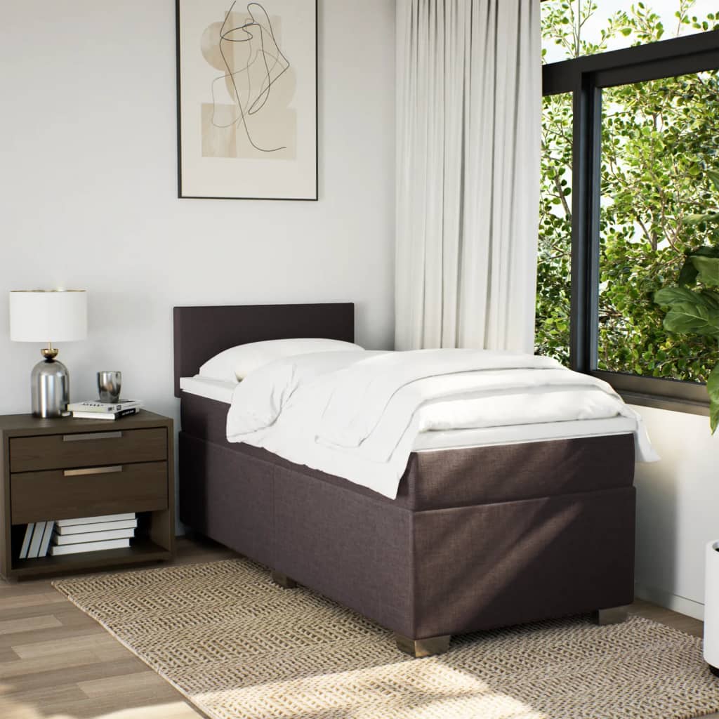 Sommier à lattes de lit avec matelas Marron foncé 100x200 cm - XIOS