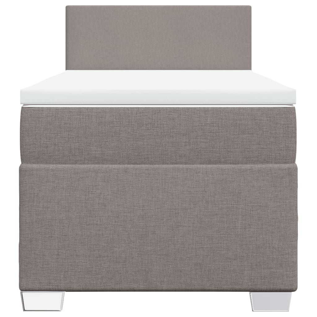 Sommier à lattes de lit avec matelas Taupe 100x200 cm Tissu - XIOS