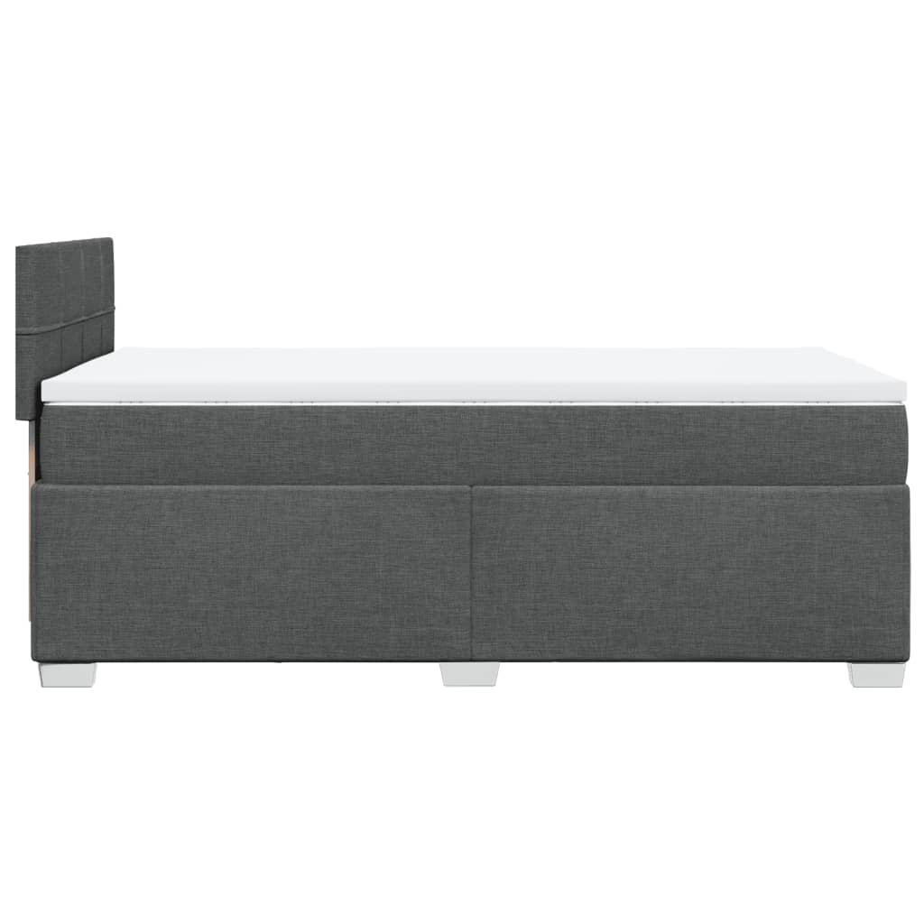 Sommier à lattes de lit avec matelas Gris foncé 100x200cm Tissu - XIOS