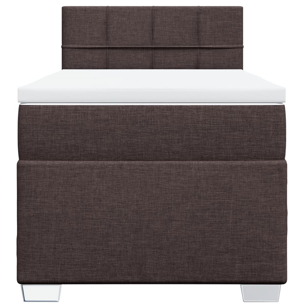 Sommier à lattes de lit avec matelas Marron foncé 100x200 cm - XIOS