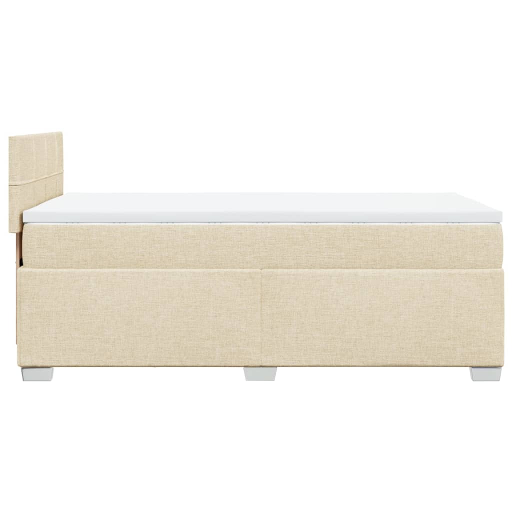 Sommier à lattes de lit avec matelas Crème 100x200 cm Tissu - XIOS