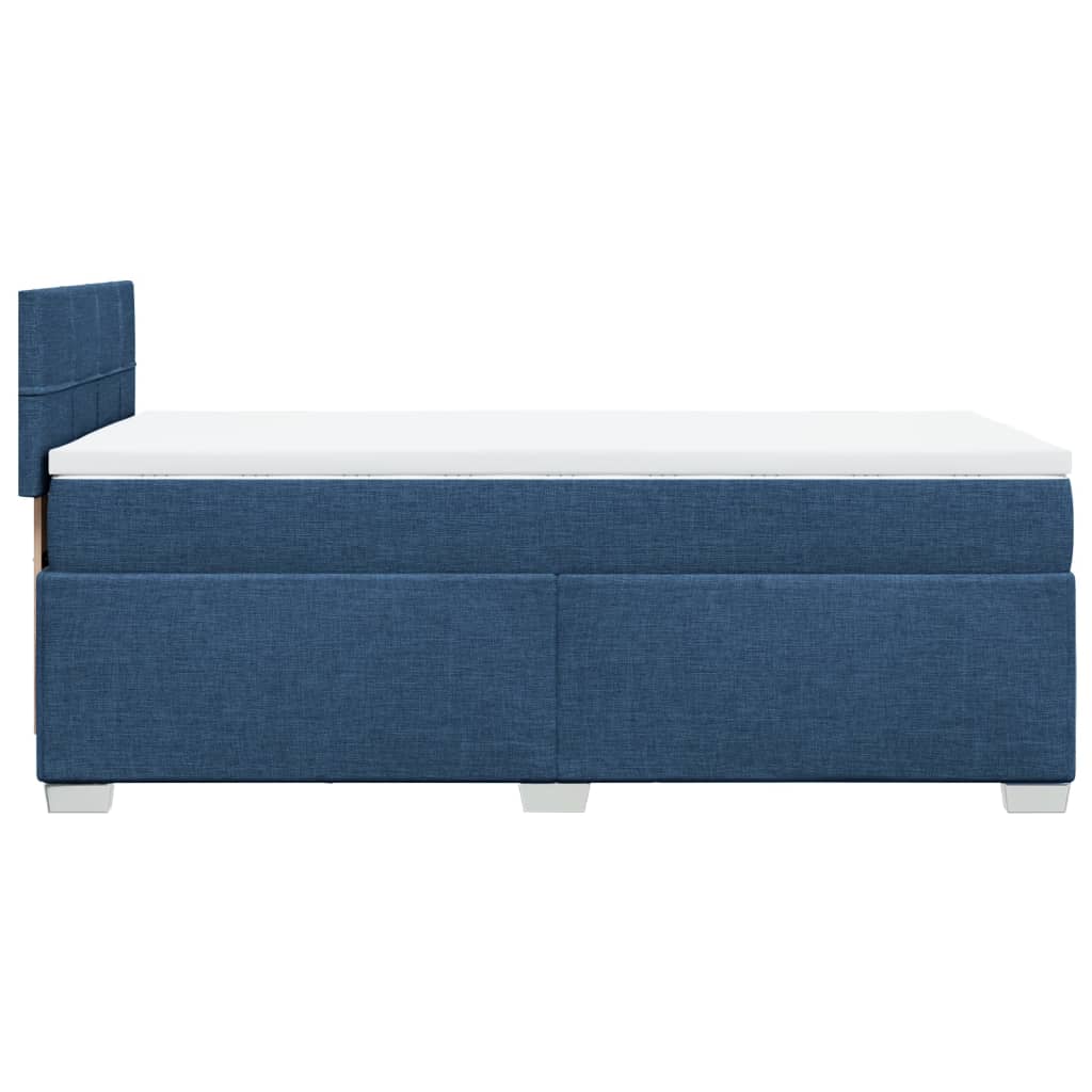 Sommier à lattes de lit avec matelas Bleu 100x200 cm Tissu - XIOS