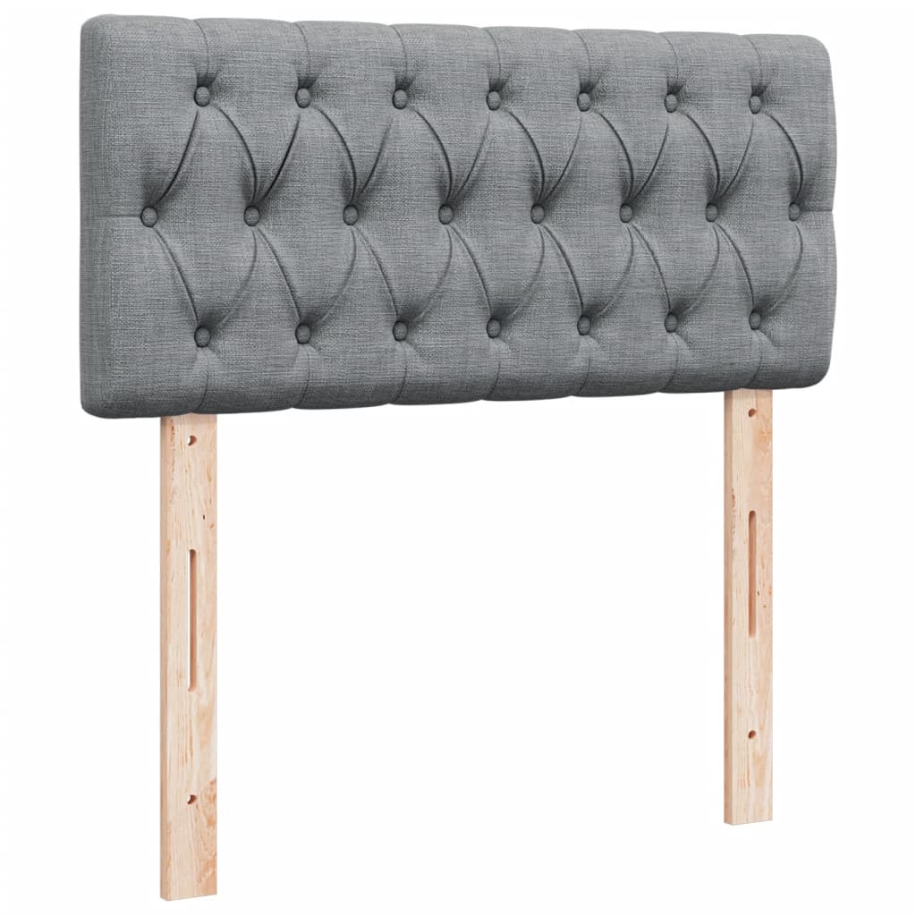 Sommier à lattes de lit avec matelas Gris clair 100x200cm Tissu - XIOS
