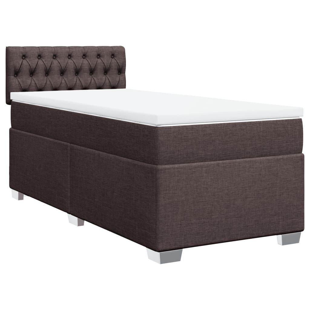 Sommier à lattes de lit avec matelas Marron foncé 100x200 cm - XIOS