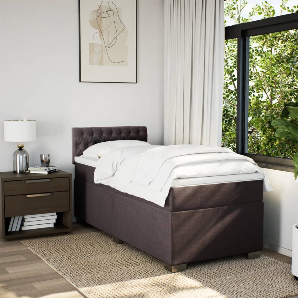 Sommier à lattes de lit avec matelas Marron foncé 100x200 cm - XIOS