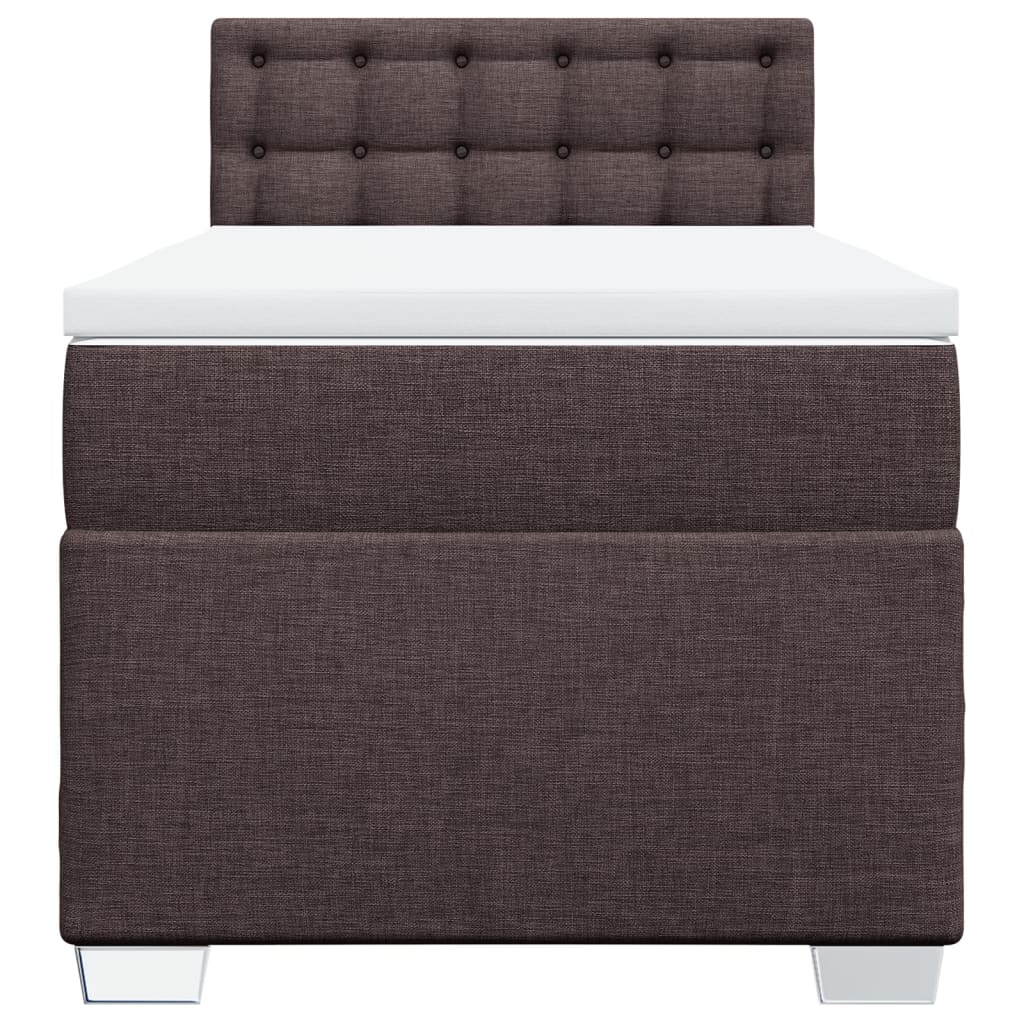 Sommier à lattes de lit avec matelas Marron foncé 100x200 cm - XIOS