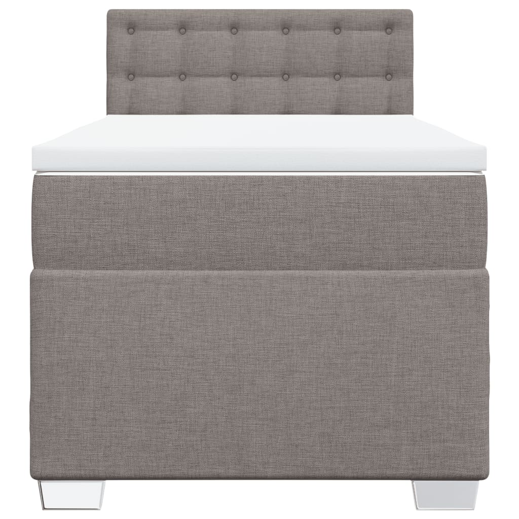 Sommier à lattes de lit avec matelas Taupe 100x200 cm Tissu - XIOS
