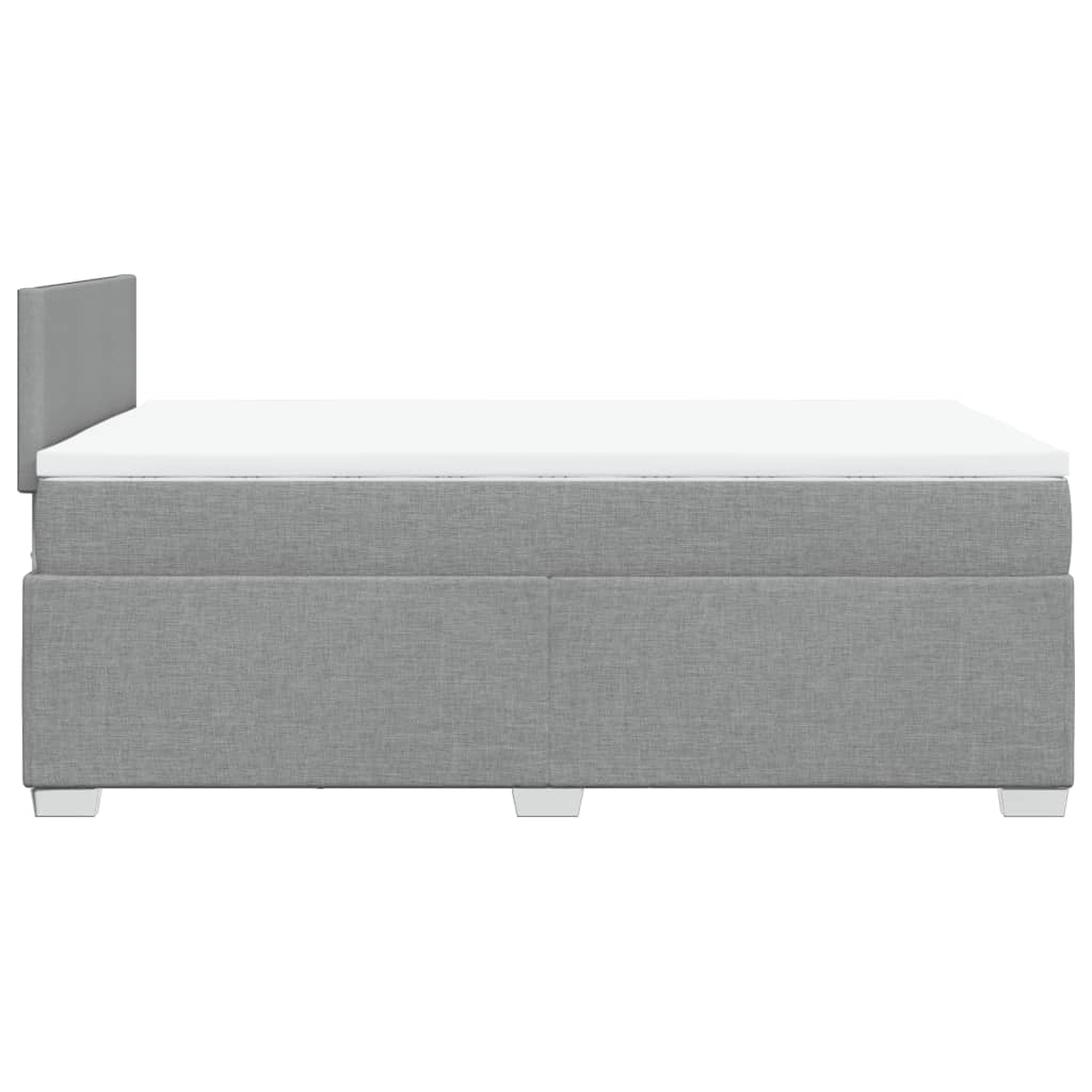 Sommier à lattes de lit et matelas gris clair 120x190 cm tissu - XIOS