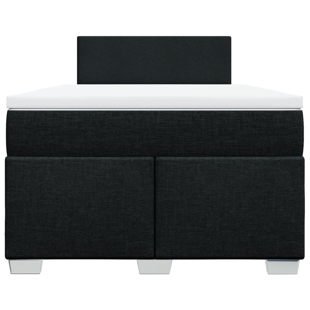 Sommier à lattes de lit avec matelas noir 120x190 cm tissu - XIOS