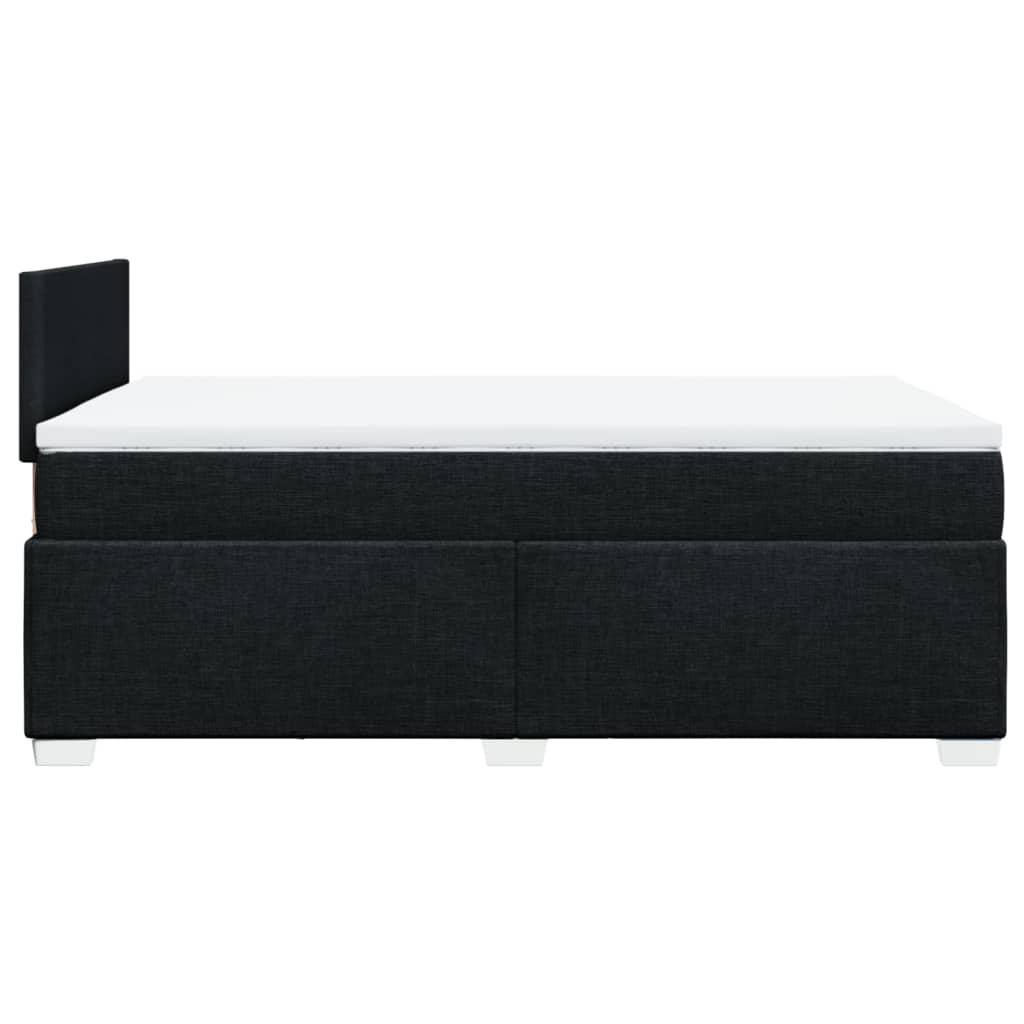 Sommier à lattes de lit avec matelas noir 120x190 cm tissu - XIOS