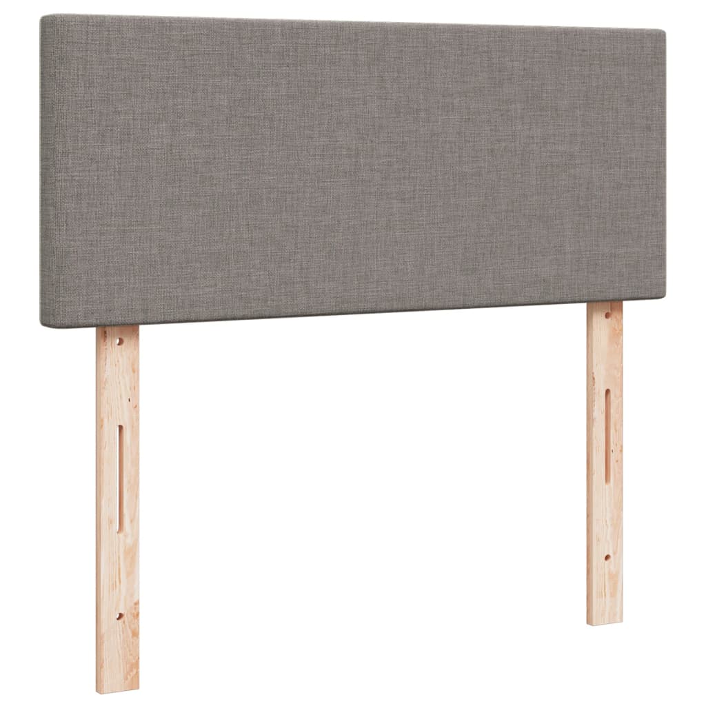 Sommier à lattes de lit avec matelas taupe 120x190 cm tissu - XIOS