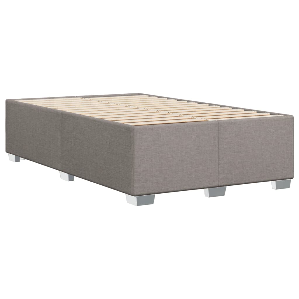 Sommier à lattes de lit avec matelas taupe 120x190 cm tissu - XIOS