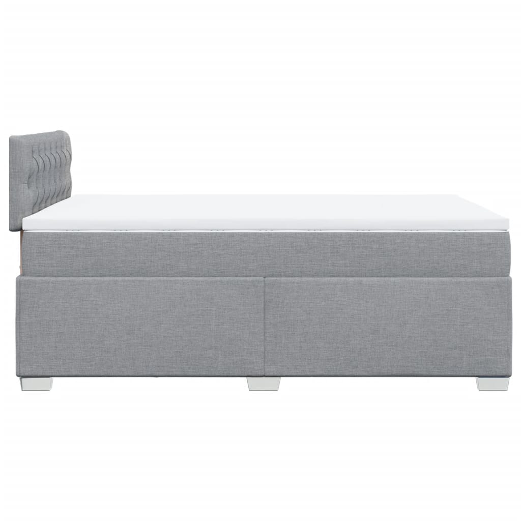 Sommier à lattes de lit et matelas gris clair 120x190 cm tissu - XIOS
