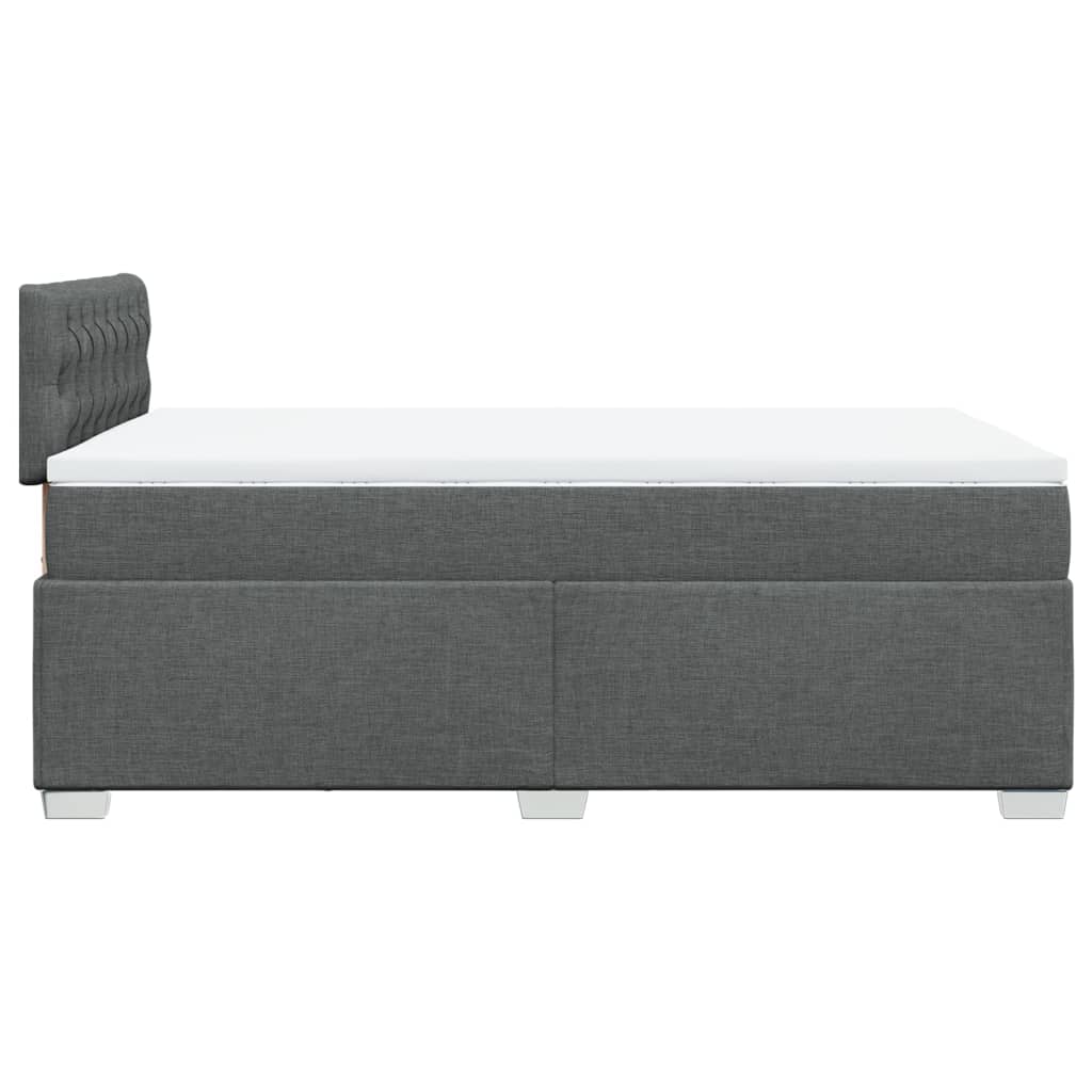 Sommier à lattes de lit avec matelas gris foncé 120x190cm tissu - XIOS