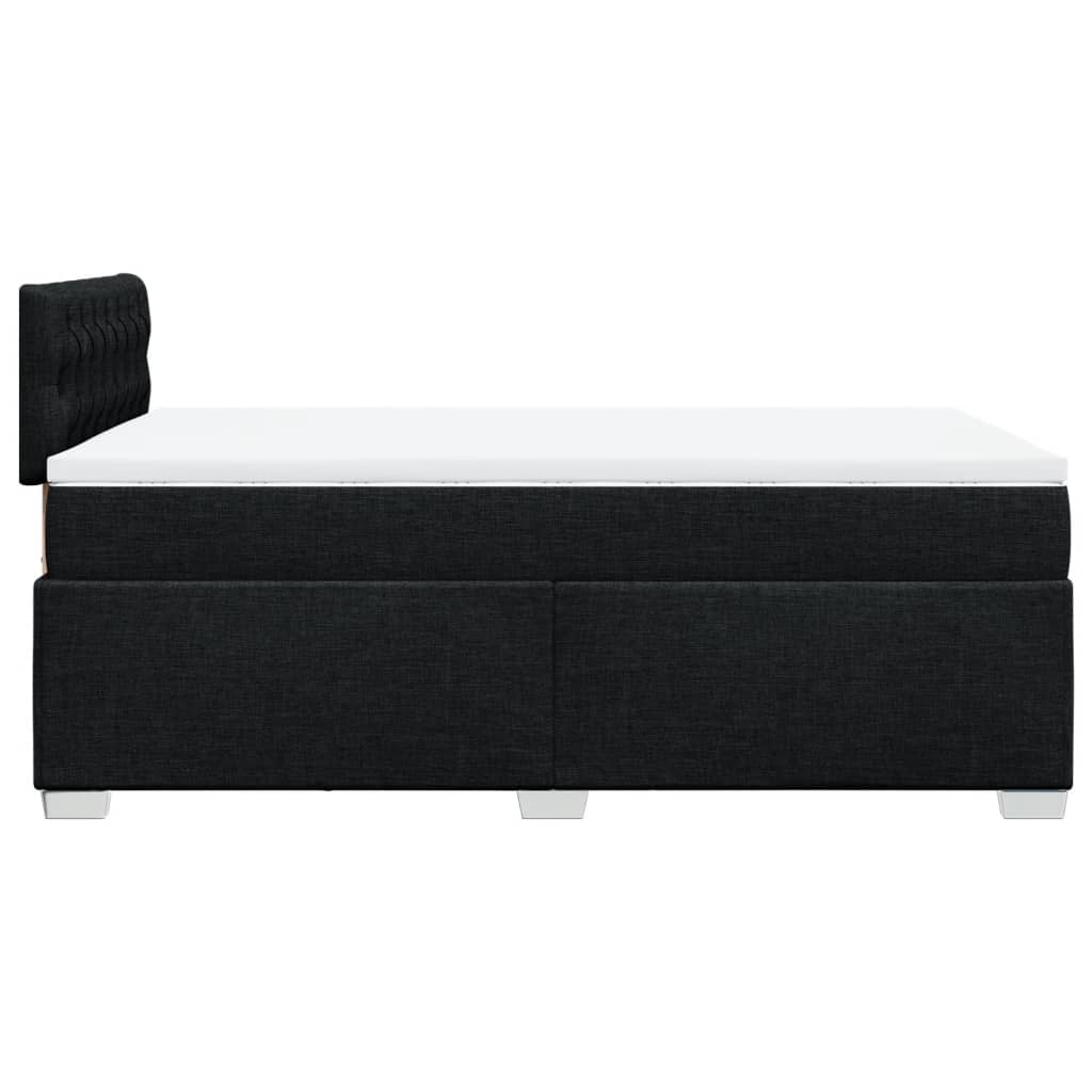 Sommier à lattes de lit avec matelas noir 120x190 cm tissu - XIOS
