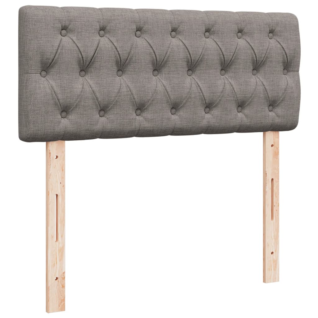 Sommier à lattes de lit avec matelas taupe 120x190 cm tissu - XIOS