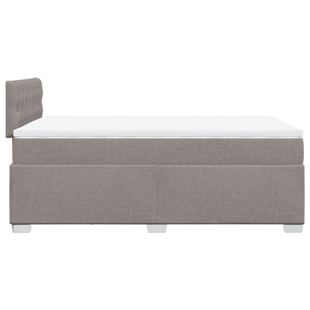 Sommier à lattes de lit avec matelas taupe 120x190 cm tissu - XIOS
