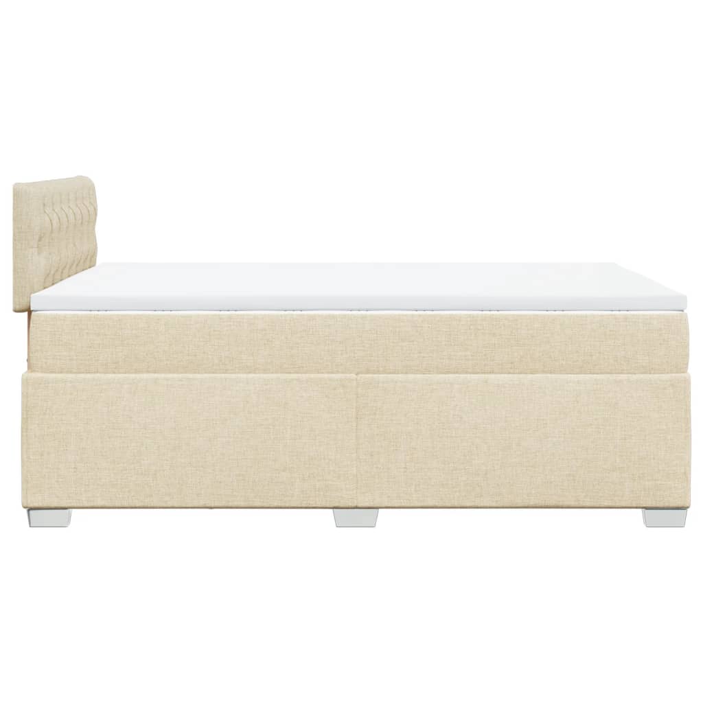 Sommier à lattes de lit avec matelas crème 120x190 cm tissu - XIOS