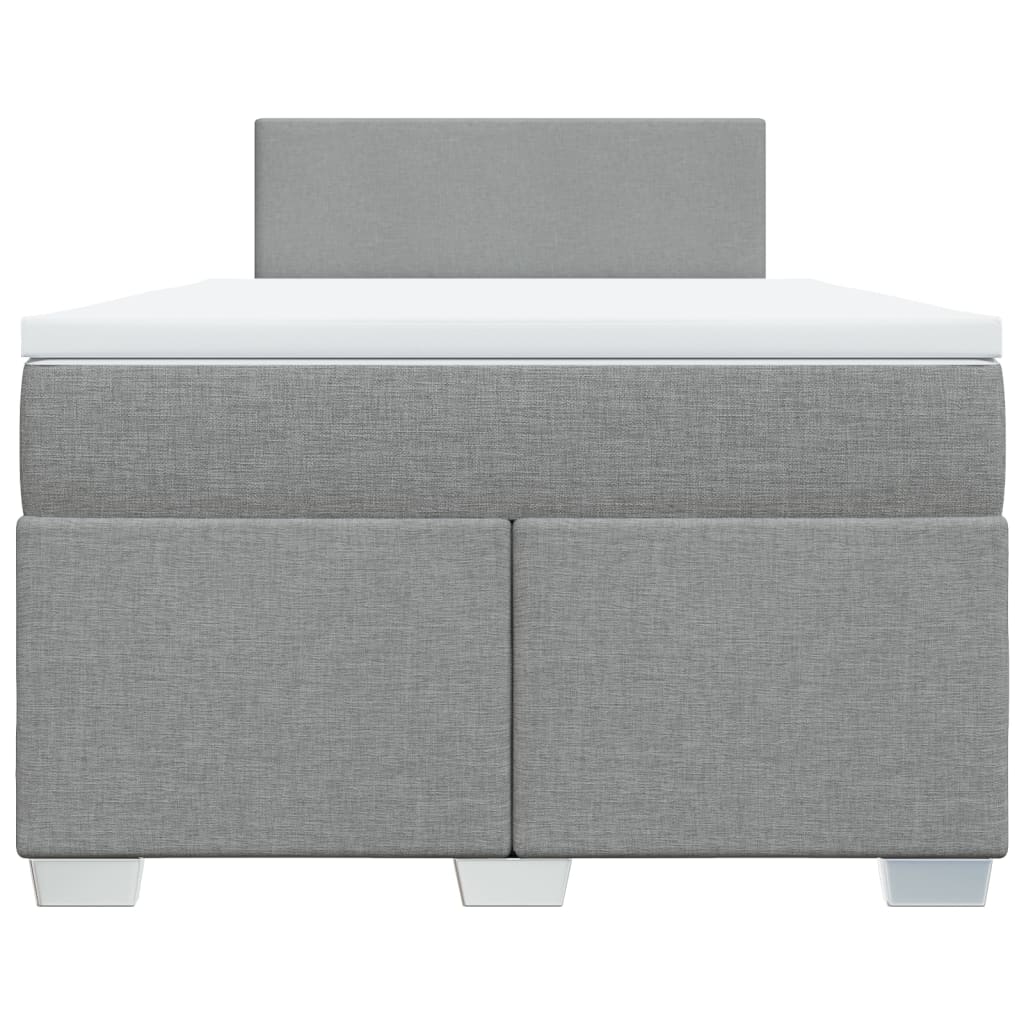 Sommier à lattes de lit avec matelas Gris clair 120x200cm Tissu - XIOS