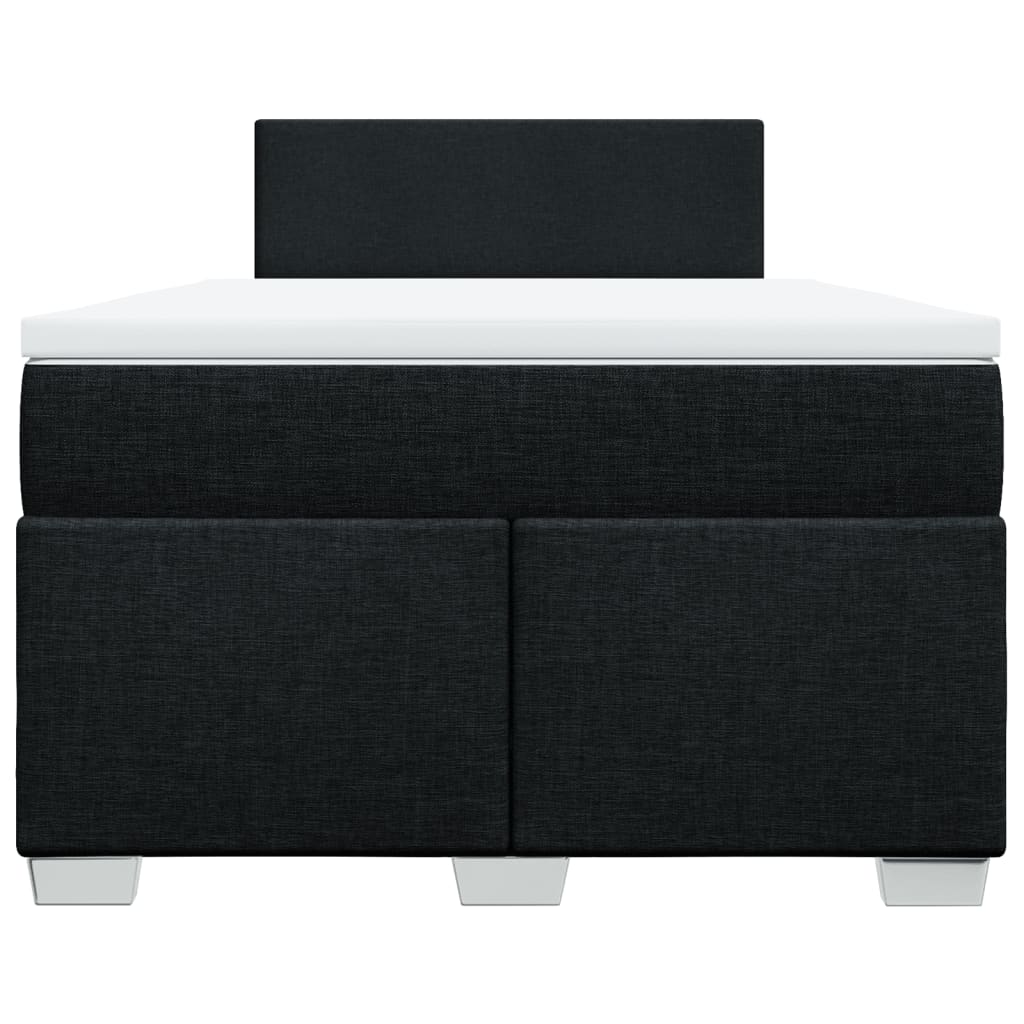 Sommier à lattes de lit avec matelas Noir 120x200 cm Tissu - XIOS