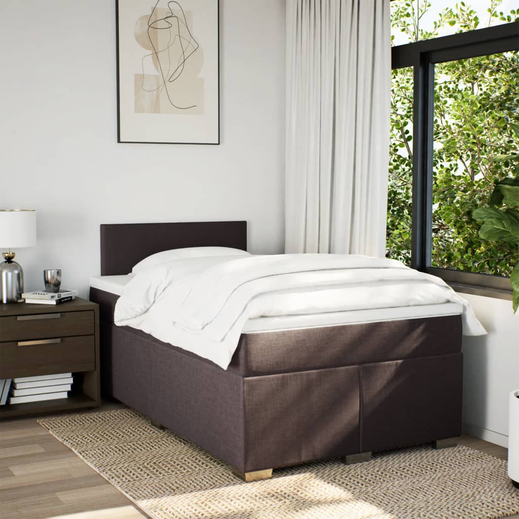 Sommier à lattes de lit avec matelas Marron foncé 120x200 cm - XIOS
