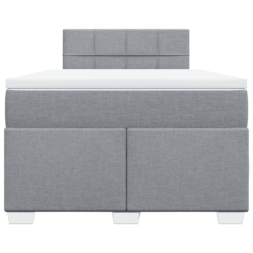 Sommier à lattes de lit avec matelas Gris clair 120x200cm Tissu - XIOS
