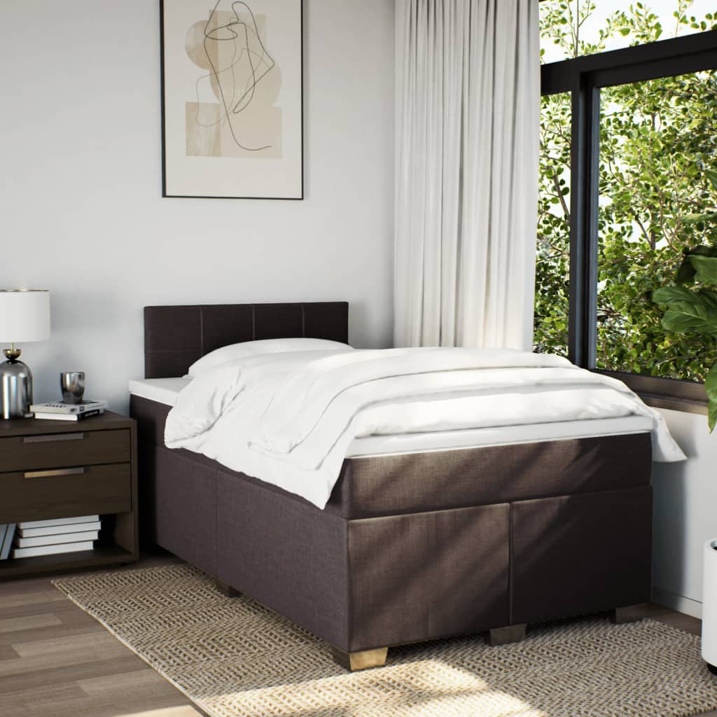 Sommier à lattes de lit avec matelas Marron foncé 120x200 cm - XIOS