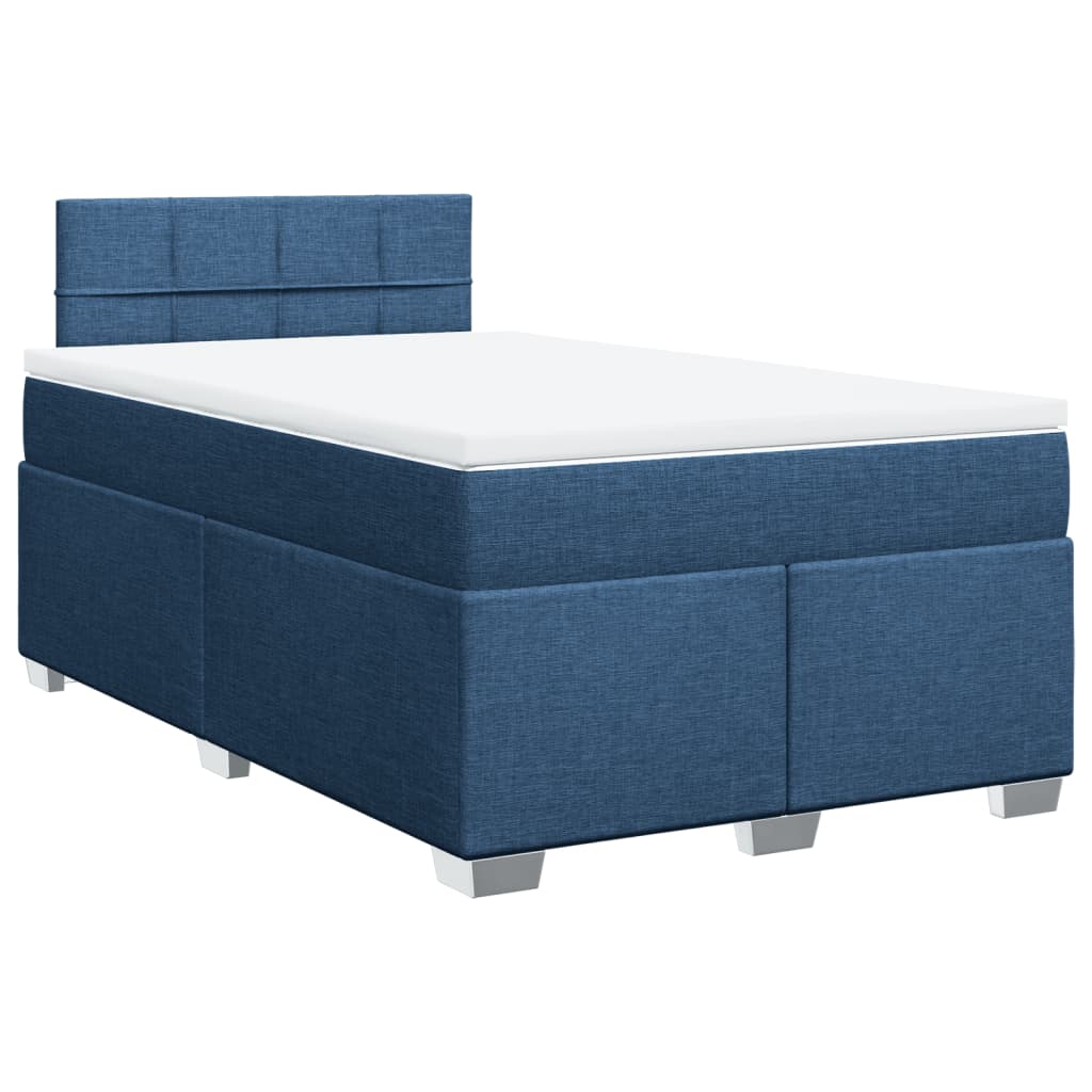 Sommier à lattes de lit avec matelas Bleu 120x200 cm Tissu - XIOS
