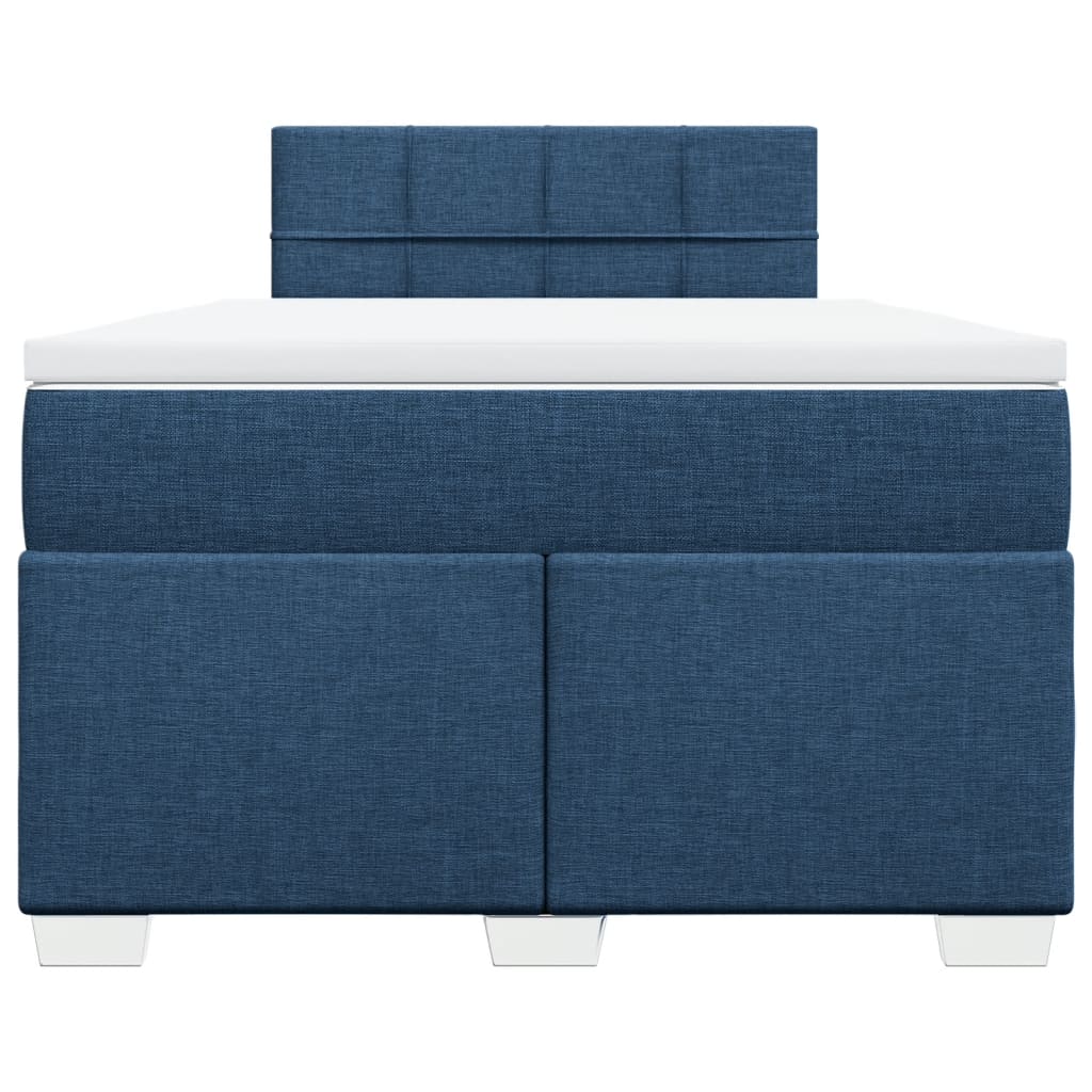 Sommier à lattes de lit avec matelas Bleu 120x200 cm Tissu - XIOS