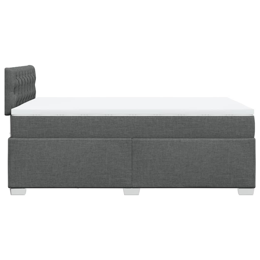 Sommier à lattes de lit avec matelas Gris foncé 120x200cm Tissu - XIOS