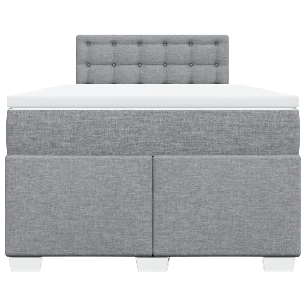 Sommier à lattes de lit avec matelas Gris clair 120x200cm Tissu - XIOS