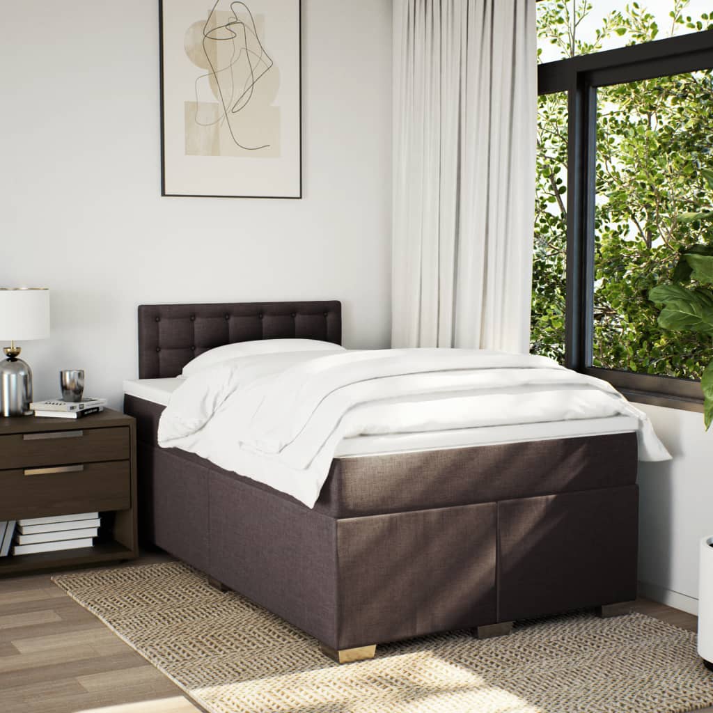 Sommier à lattes de lit avec matelas Marron foncé 120x200 cm - XIOS
