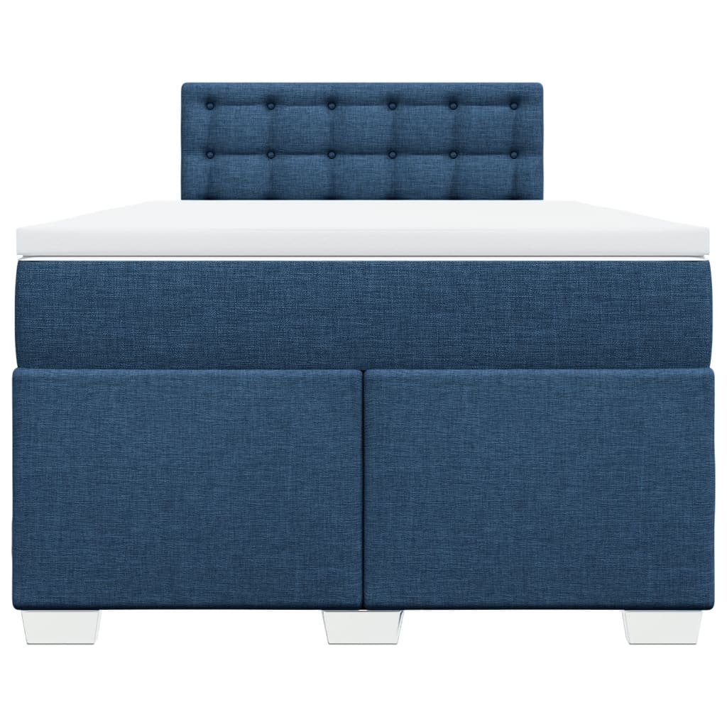 Sommier à lattes de lit avec matelas Bleu 120x200 cm Tissu - XIOS