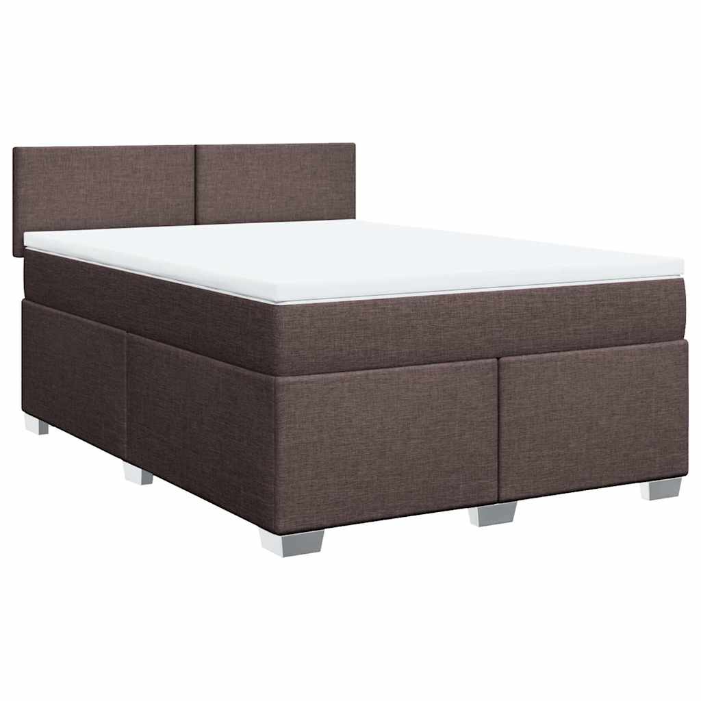 Sommier à lattes de lit avec matelas Marron foncé 140x190 cm - XIOS