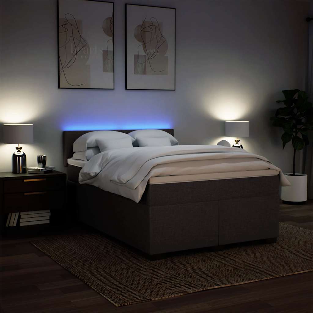 Sommier à lattes de lit avec matelas Marron foncé 140x190 cm - XIOS