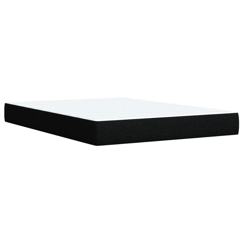 Sommier à lattes de lit avec matelas Noir 140x190 cm Tissu - XIOS