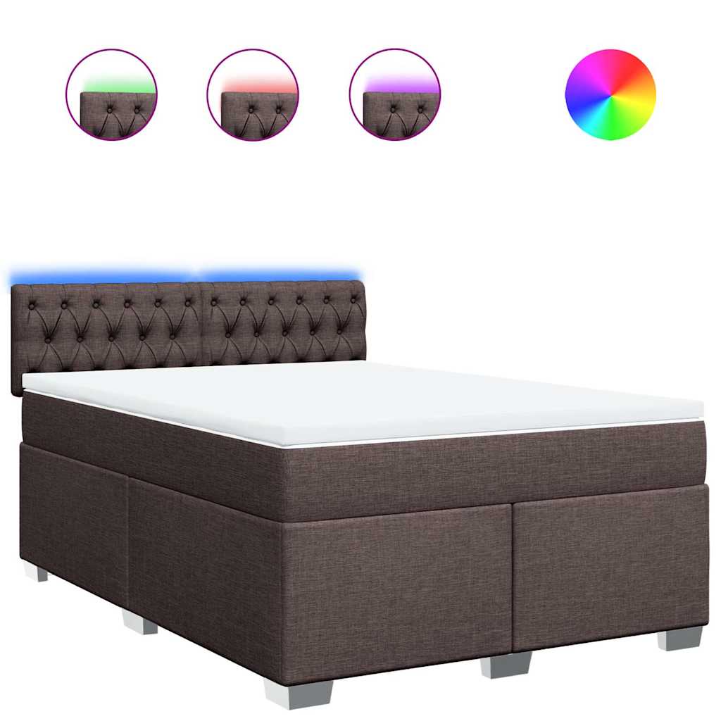 Sommier à lattes de lit avec matelas Marron foncé 140x190 cm - XIOS