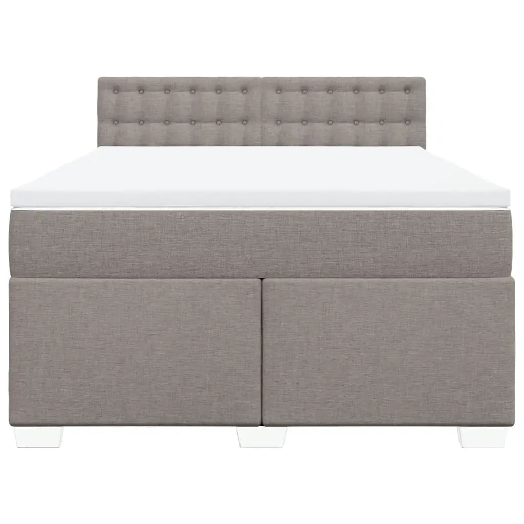 Sommier à lattes de lit avec matelas Taupe 140x200 cm Tissu - XIOS
